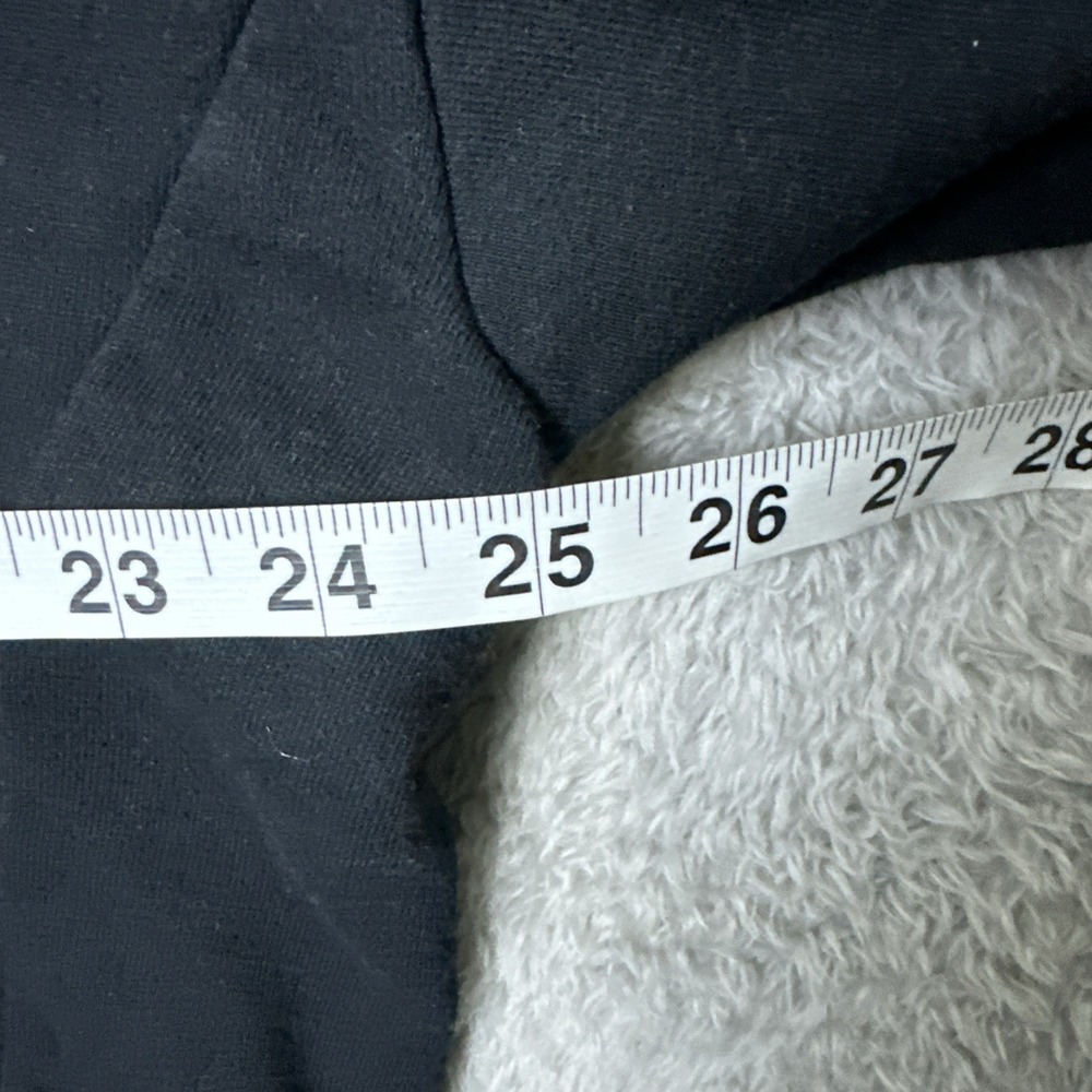 Victorias Secret Womens M Black Cropped Hoodie Pullover‎ Sweatshirt Cotton Blend - Picture 5 of 10